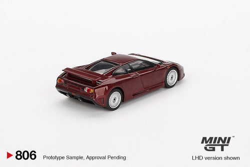 Load image into Gallery viewer, Mini GT #806 1:64 Bugatti EB110 GT Dark Red Metallic Model Car

