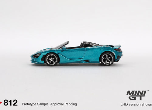 Load image into Gallery viewer, Mini GT #812 1/64 McLaren 750S Spider Belize Blue RHD Model Car
