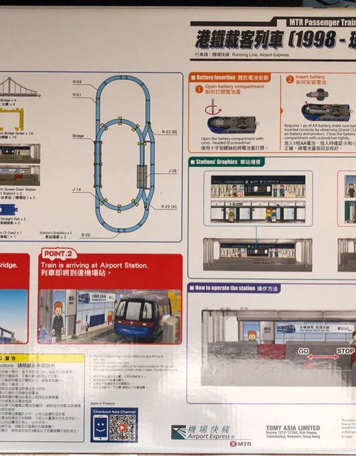 Load image into Gallery viewer, Takara Tomy Plarail Train - Hong Kong MTR  HKG Airport Express Deluxe Play Set
