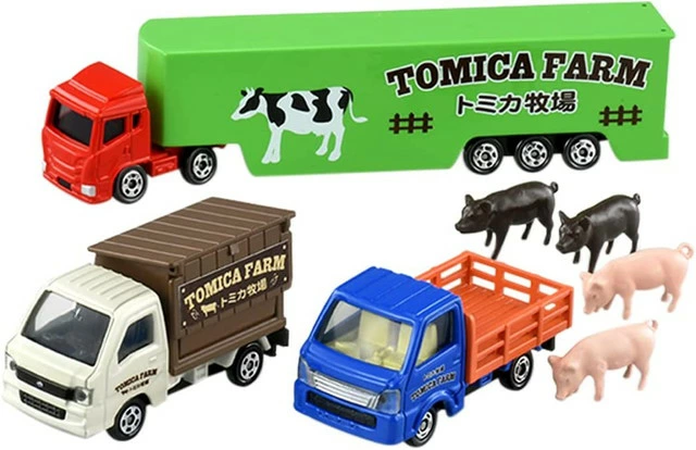 Takara Tomy Tomica Gift Set Die-cast Model Car Farm Truck Set (4 Cars)