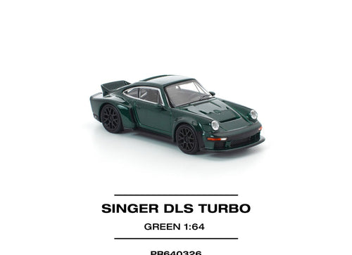 Load image into Gallery viewer, (Pre-order) POPRACE 1/64 SINGER DLS TURBO (ROAD) GREEN Diecast Model Car
