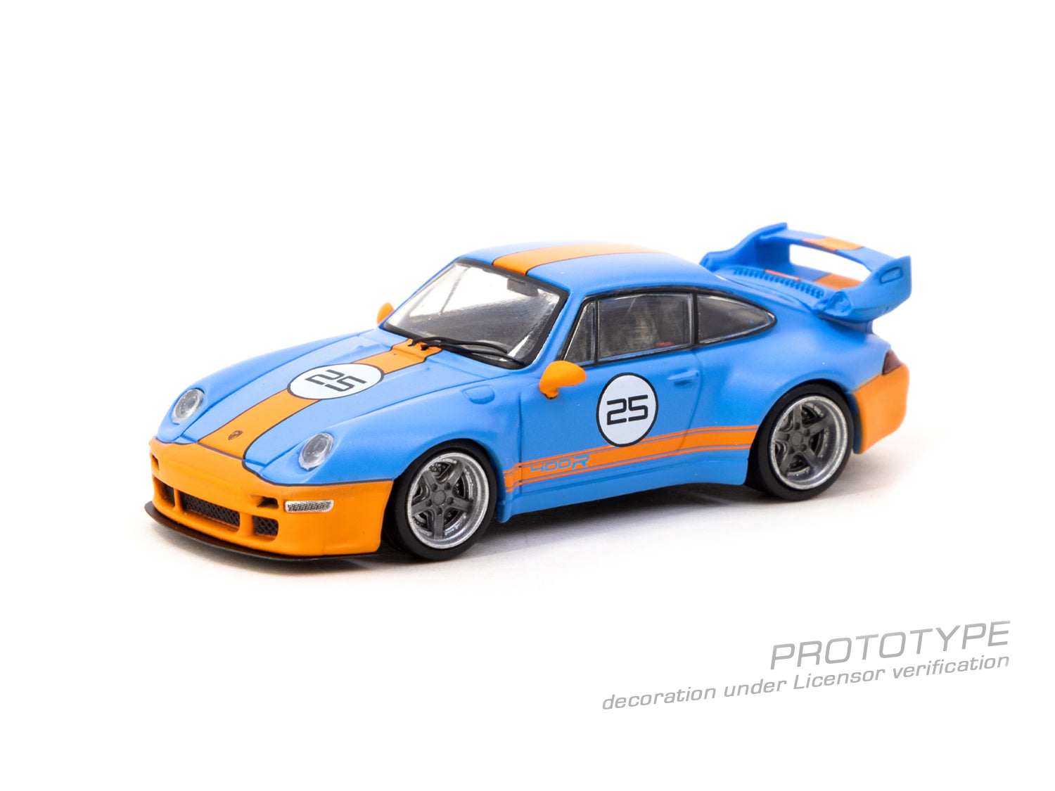 Tarmac Works 1/64 993 Remastered By Gunther Werks Blue / Orange Car