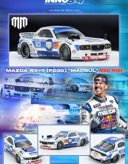 Load image into Gallery viewer, INNO64 MAZDA RX7(FD3S) &quot;PANDEM ROCKET BUNNY&quot; MADBULMADLAB 001
