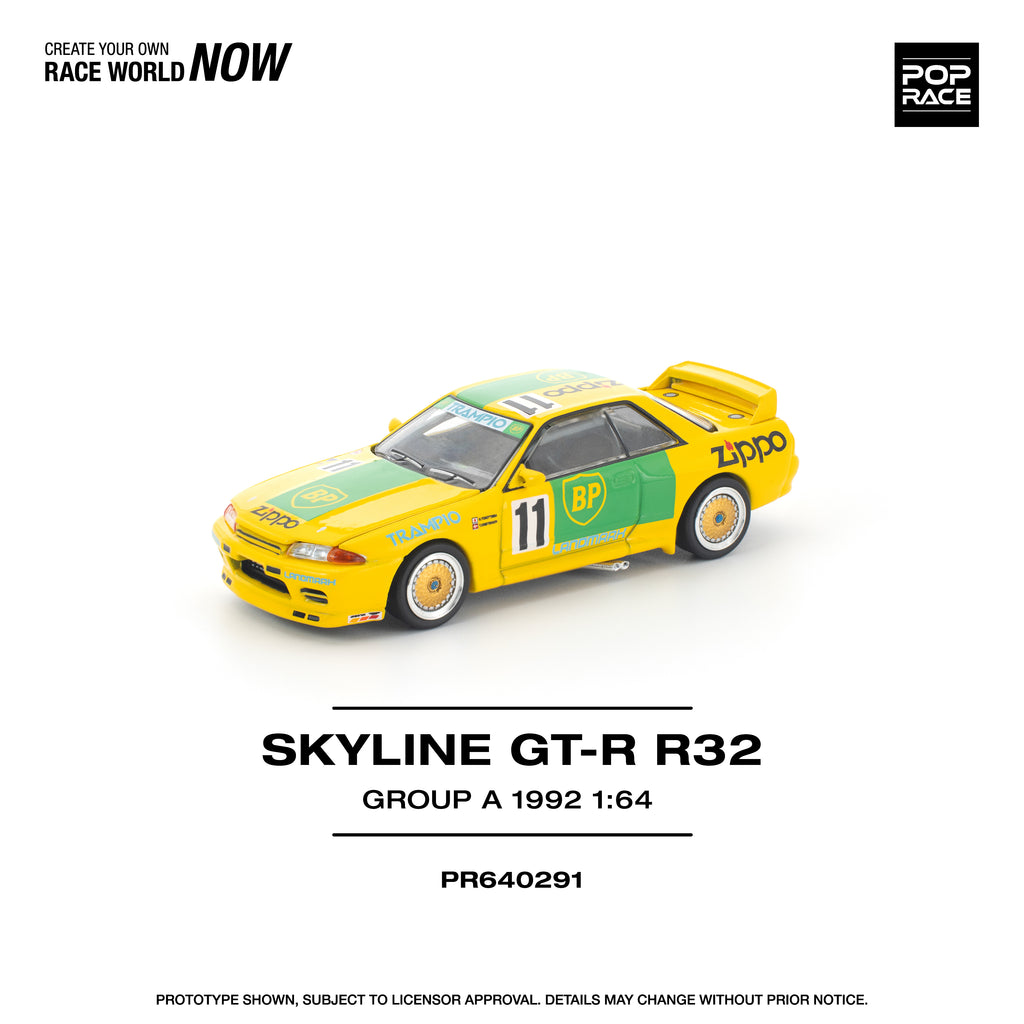 (Pre-order) POPRACE 1/64 GT-R R32 GROUP A 1992 Diecast Model Car