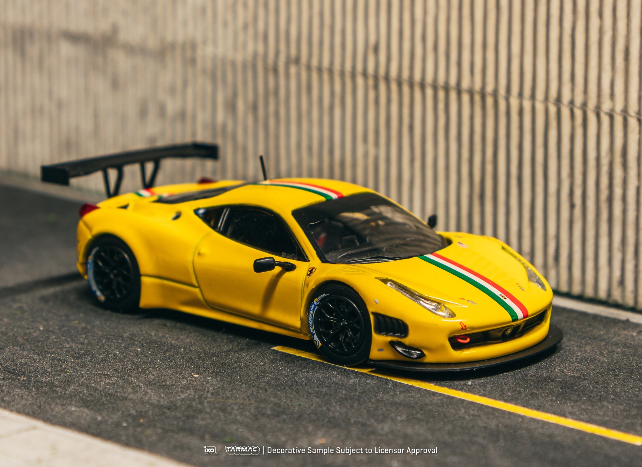 Tarmac Works 1/64 Ferrari 458 Italia GT3 Yellow Diecast Model Car