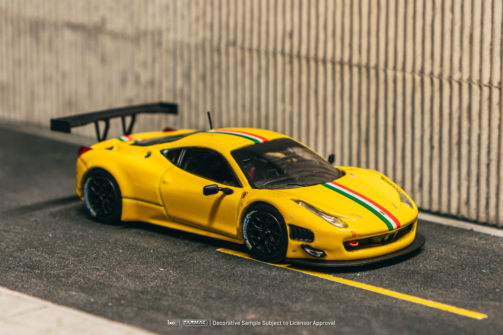 Tarmac Works 1/64 Ferrari 458 Italia GT3 Yellow Diecast Model Car
