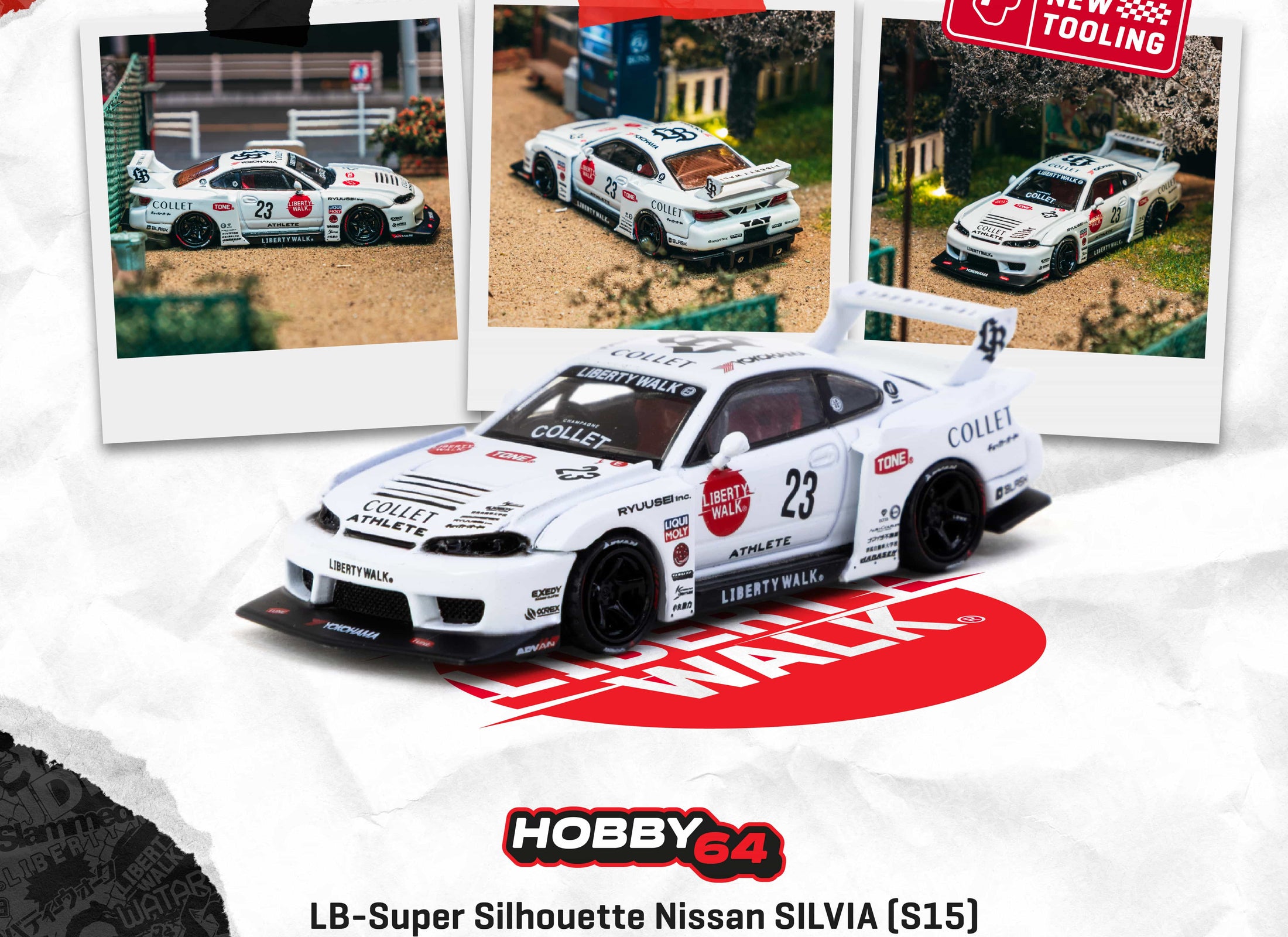 (Pre-order) Tarmac Works 1/64 LB-Super Silhouette Nissan SILVIA (S15) Drift 2025