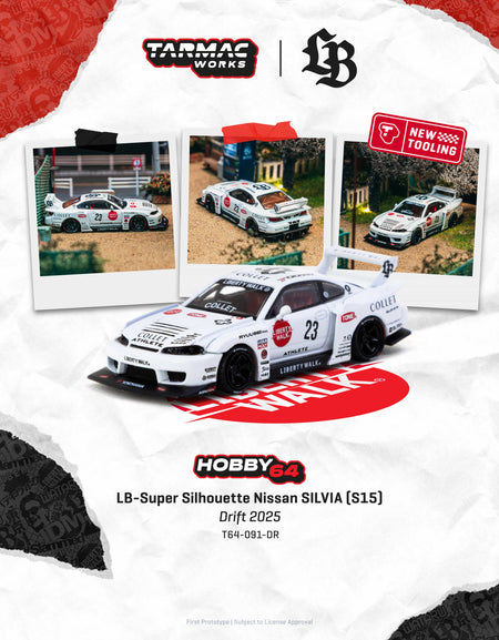 Tarmac Works 1/64 LB-Super Silhouette Nissan SILVIA (S15) Drift 2025