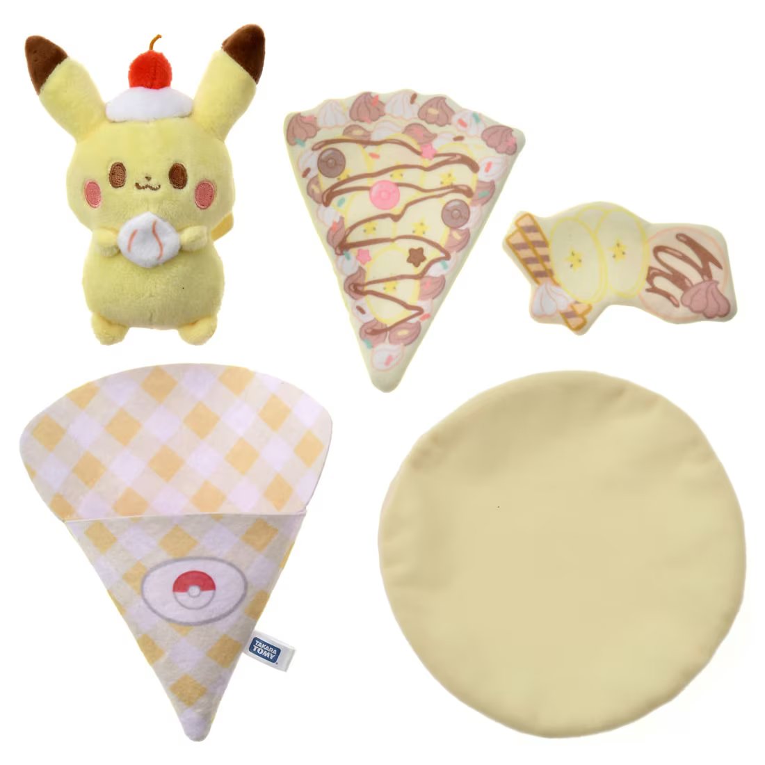 Takara Tomy Pokemon Poke Piece Crepe Plush Swaddle Pikachu