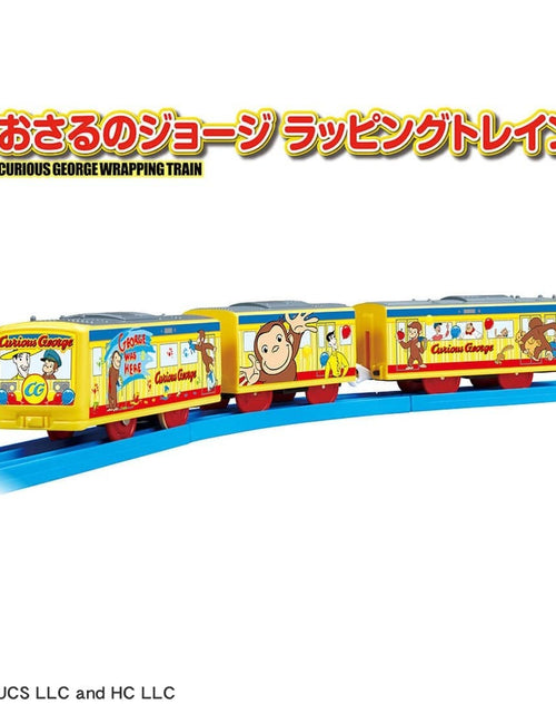 Load image into Gallery viewer, Takara Tomy Plarail Train - Curious George Wrapping Motorized Train

