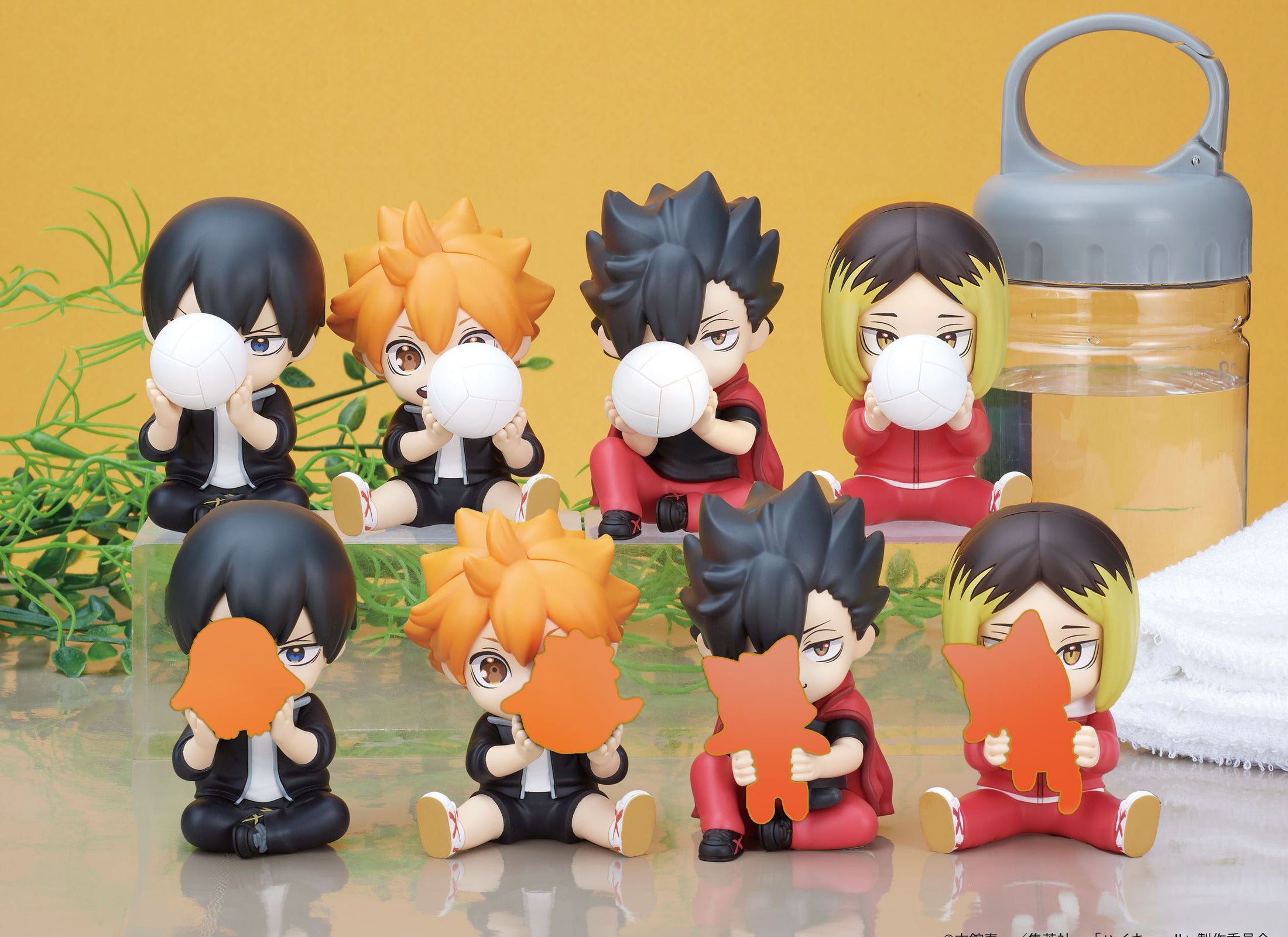 Takara Tomy Arts PERIHAPI! Hide & Seek Kakurenbo Haikyu!! Karasuno Nekoma (Set of 8)
