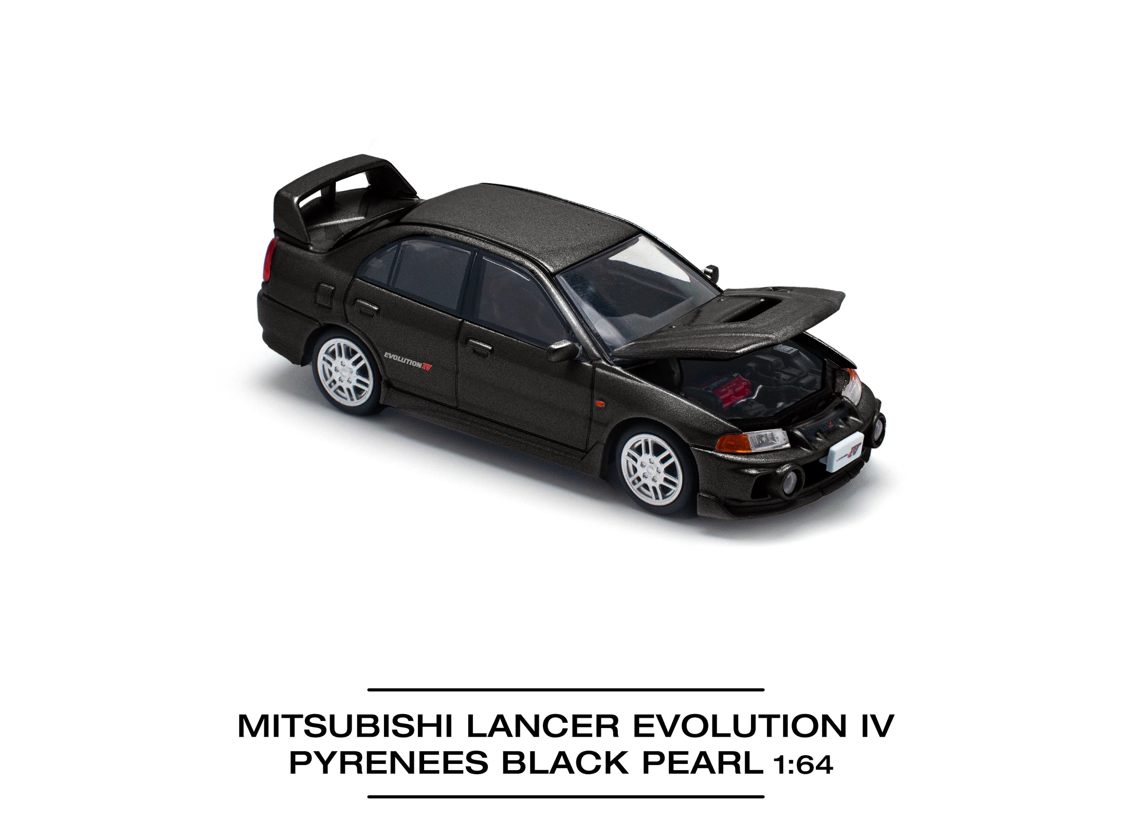 POP RACE 1/64 Mitsubishi lancer evolution iv pyrenees black pearl