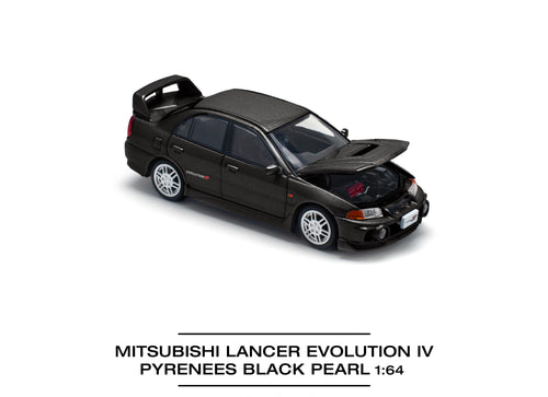 Load image into Gallery viewer, POP RACE 1/64 Mitsubishi lancer evolution iv pyrenees black pearl
