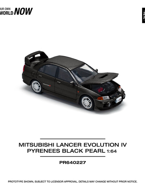 Load image into Gallery viewer, POPRACE 1/64 MITSUBISHI LANCER EVOLUTION IV PYRENEES BLACK PEARL

