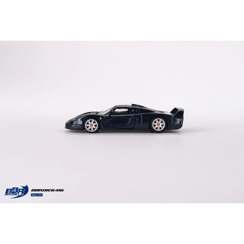 BBR Model 1:64 Maserati MC12 Stradale Blue Metallic w/ Stripe Car