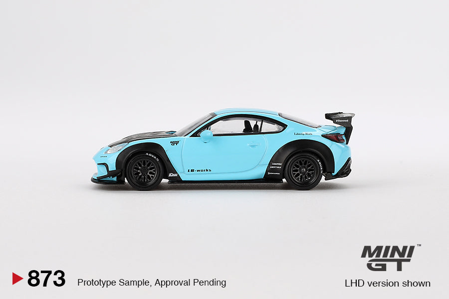 Mini GT #873 1/64 Toyota GR86 LB Nation Baby Blue RHD model car