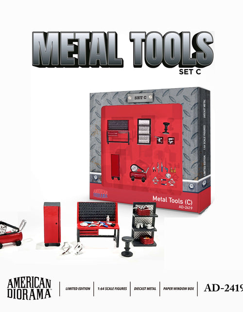 Load image into Gallery viewer, American Diorama 1:64 Figure Set: Metal Tools – Set C #AD-2419
