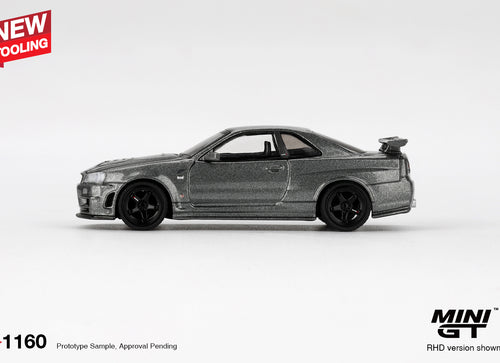 Load image into Gallery viewer, MINI GT #1160 Nissan Skyline GT-R Dark Metal Gray NISMO BNR34 CRS
