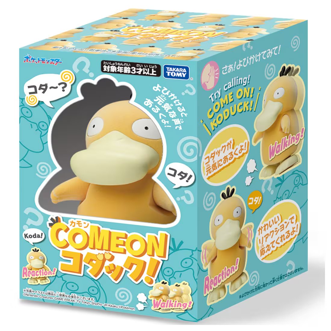 Takara Tomy Pokemon Come On Psyduck Walking and Reaction Figure Toy