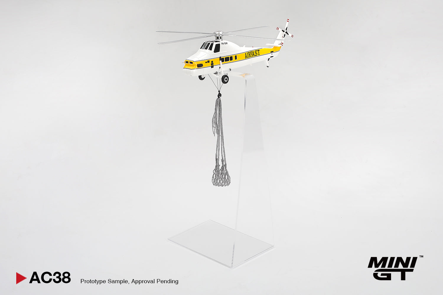 (Pre-order) Mini GT #MGTAC38 Sikorsky S58T Helicopter Camel Trophy 1985 Model