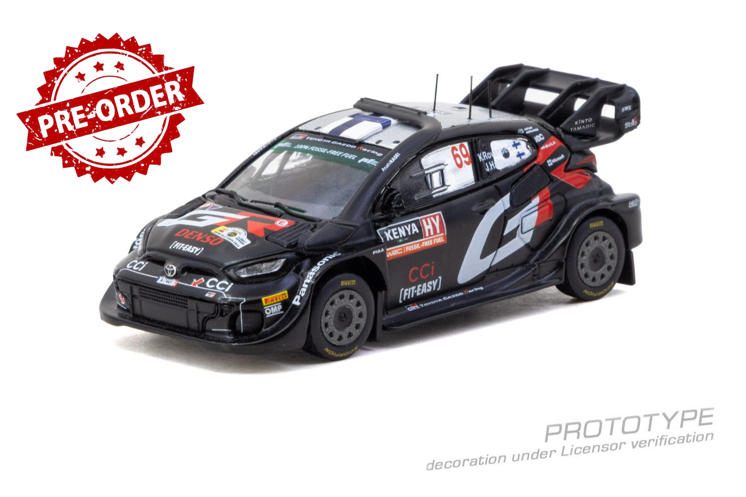 (Pre-order) Tarmac Works 1/64 Toyota GR YARIS Rally1 HYBRID Safari Rally Kenya