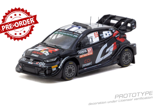 Load image into Gallery viewer, (Pre-order) Tarmac Works 1/64 Toyota GR YARIS Rally1 HYBRID Safari Rally Kenya
