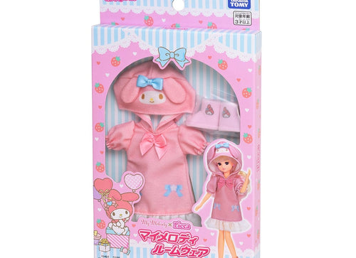 Load image into Gallery viewer, Takara Tomy Licca-chan My Melody Roomwear - Loungewear and Slipper (NO DOLL)
