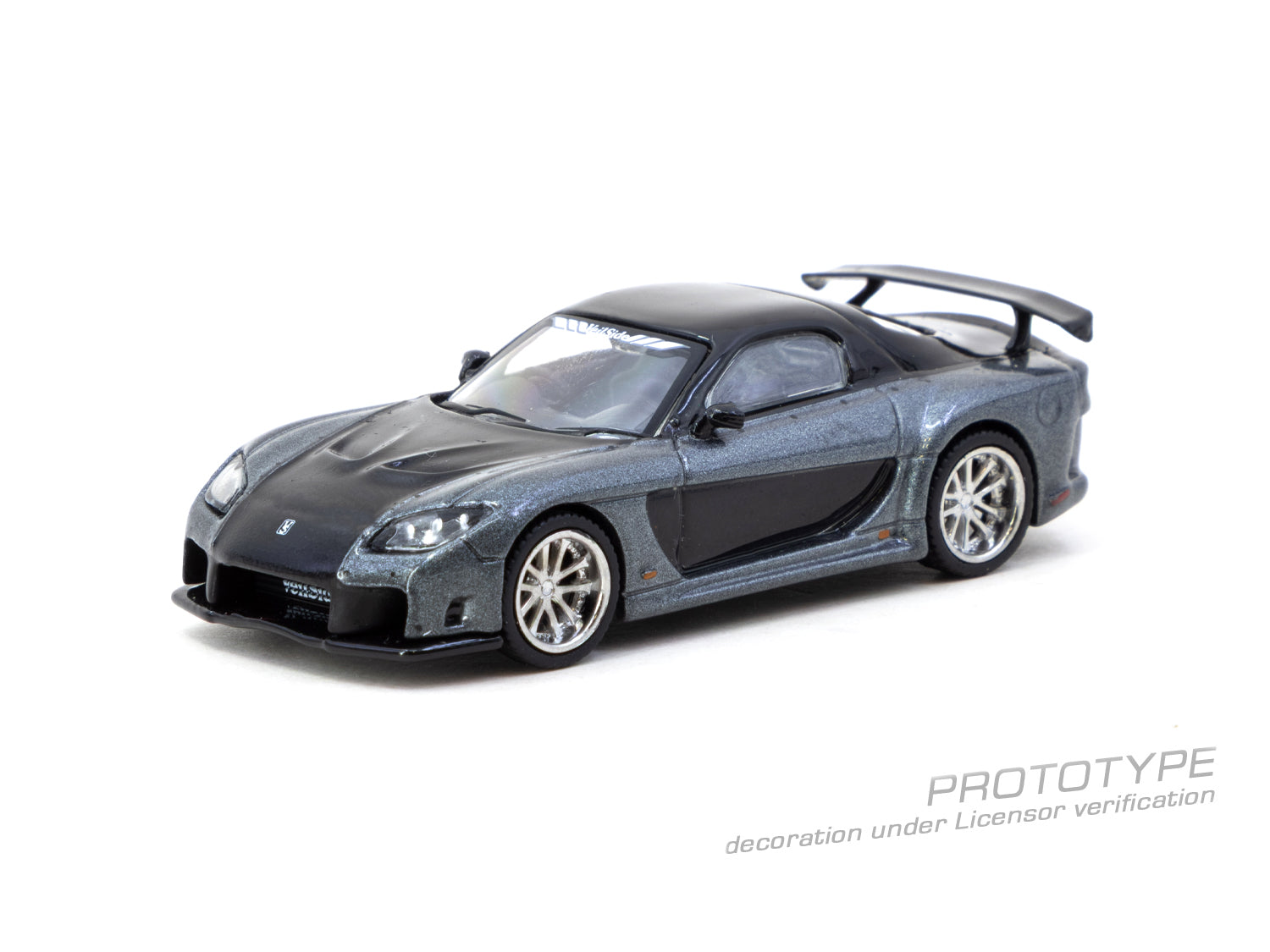 Tarmac Works 1/64 Mazda RX-7 VeilSide Fortune7 Grey metallic / Black