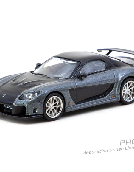 Tarmac Works 1/64 Mazda RX-7 VeilSide Fortune7 Grey metallic / Black