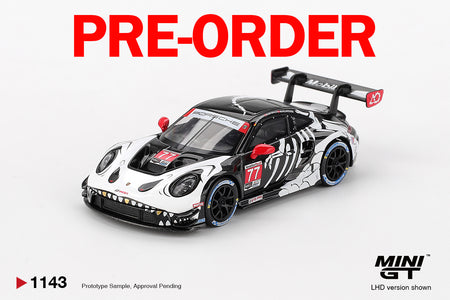 (Pre-order) MINI GT #1143 Porsche 911 GT3 R 77 AO Racing 2025 IMSA Petit Le Mans