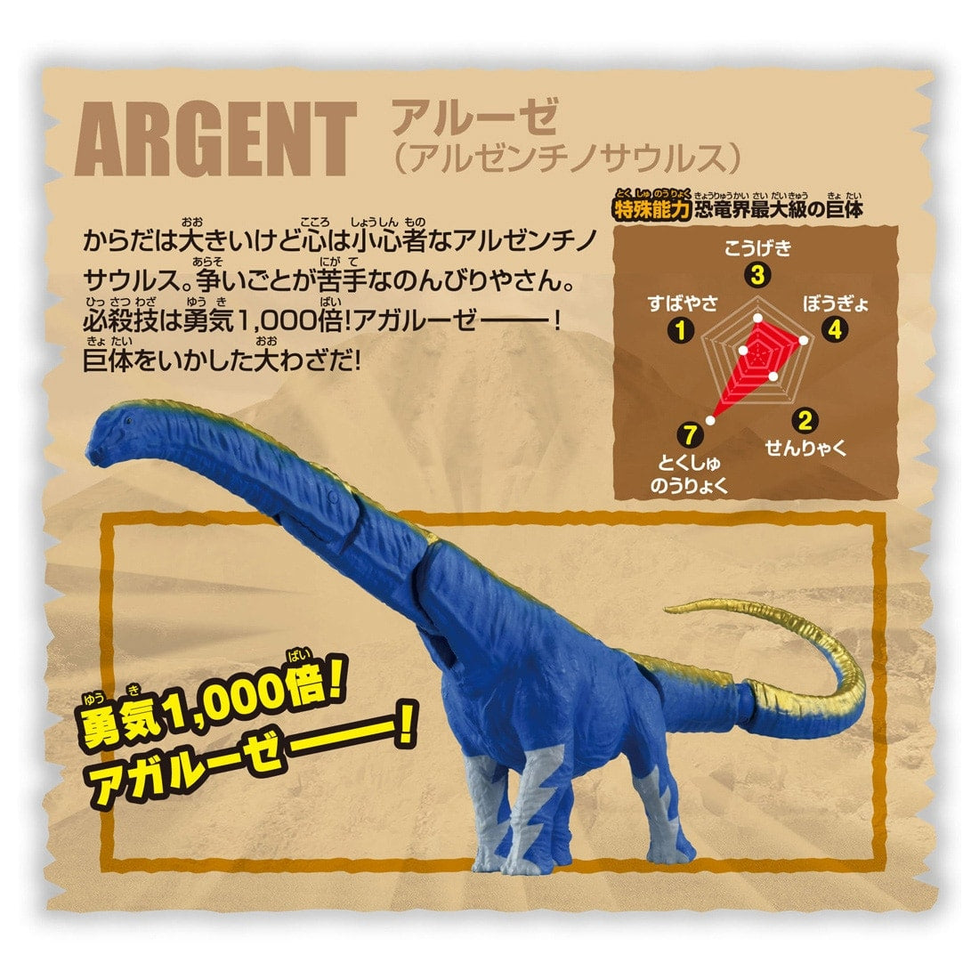 Takara Tomy Adventure Continent Ania Kingdom Arouse (Argentinosaurus) Figure