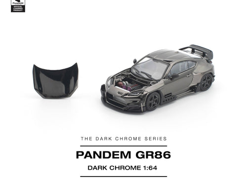 Load image into Gallery viewer, (Pre-order) POPRACE 1/64 - PANDEM GR 86 DARK CHROME Diecast Model Car
