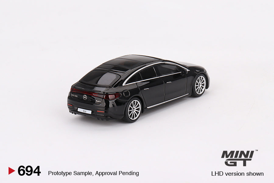 Mini GT #694 1/64 Mercedes-Benz EQS 580 4MATIC Black LHD model Car