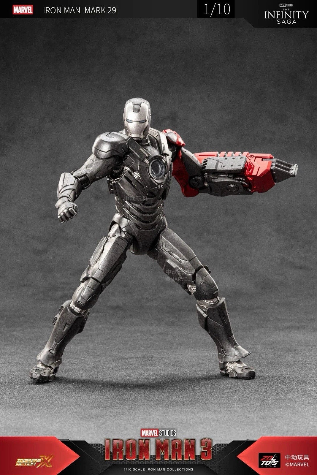 ZD Toys Marvel 1:10 6-inch Iron Man MK29 Action Figure Set