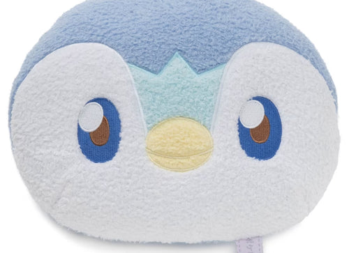 Load image into Gallery viewer, Takara Tomy Arts Pokemon Pokepeace Plush Face Cushion Piplup 30cm
