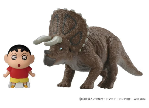 Load image into Gallery viewer, Takara Tomy ANIA Crayon Shin-chan: Our Dinosaur Diary and Triceratops Figure
