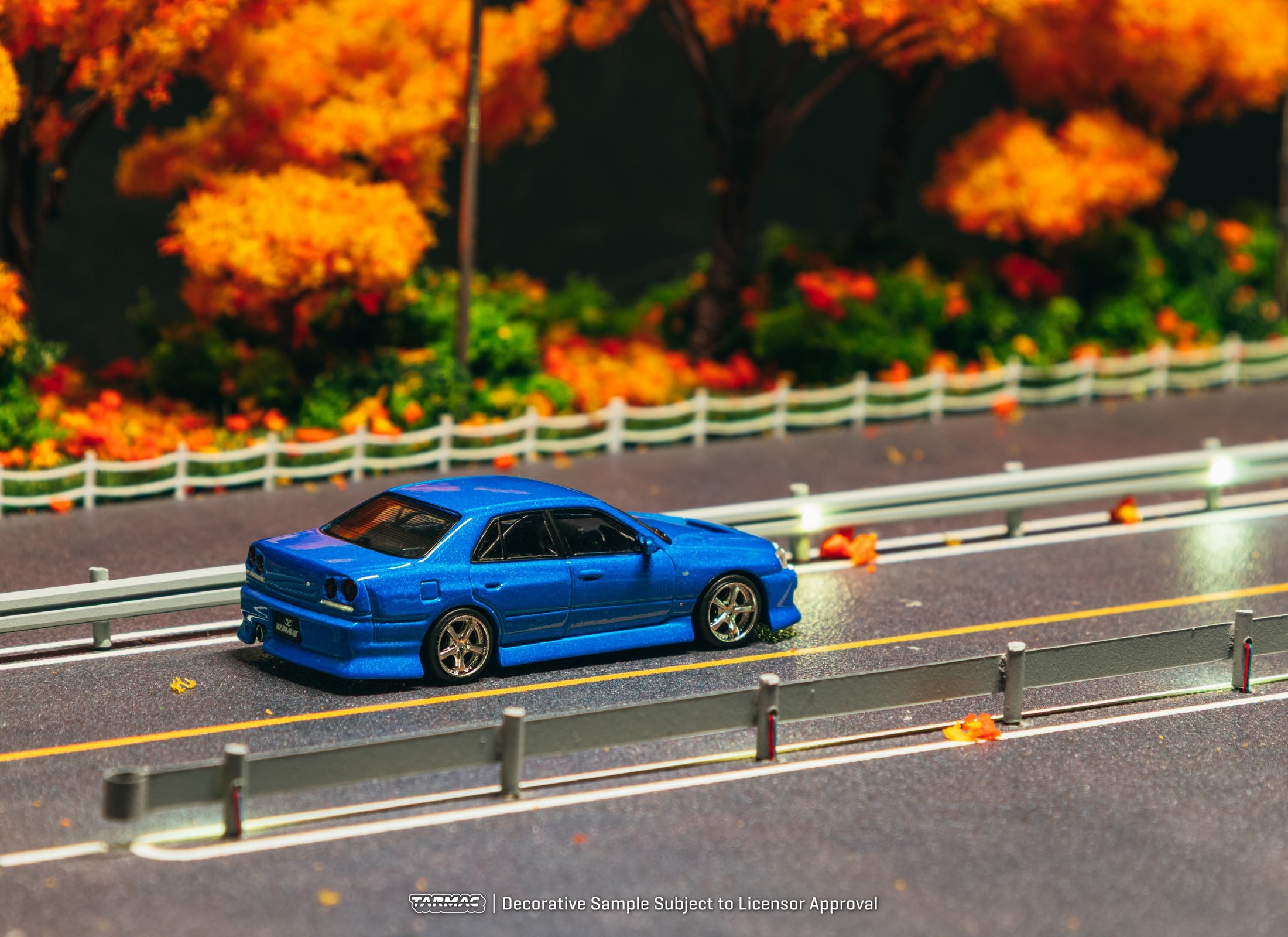 (Pre-order) Tarmac Works 1/64 URAS Skyline ER34 Blue Global64 Diecast Car
