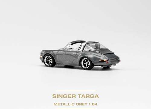 Load image into Gallery viewer, POPRACE 1/64 SINGER TARGA METALLIC GREY Diecaset Model Car
