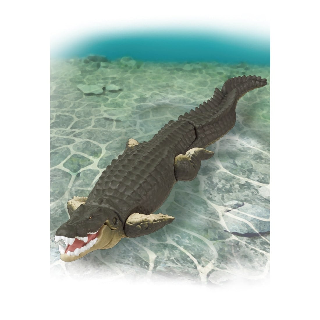 Takara Tomy Ania AL-28 Saltwater Crocodile (Floatee Ver) Animal Figure