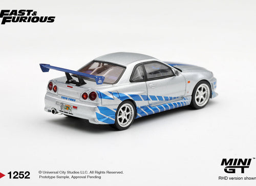 Load image into Gallery viewer, (Pre-order) Mini GT #1252 Nissan Skyline GT-R  C-West 2 Fast 2 Furious F &amp; F
