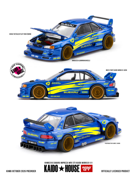(Pre-order) Mini GT x Kaido House #318 Subaru Impreza WRX STI KAIDO WORKS V1