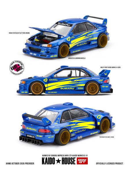 (Pre-order) Mini GT x Kaido House #318 Subaru Impreza WRX STI KAIDO WORKS V1