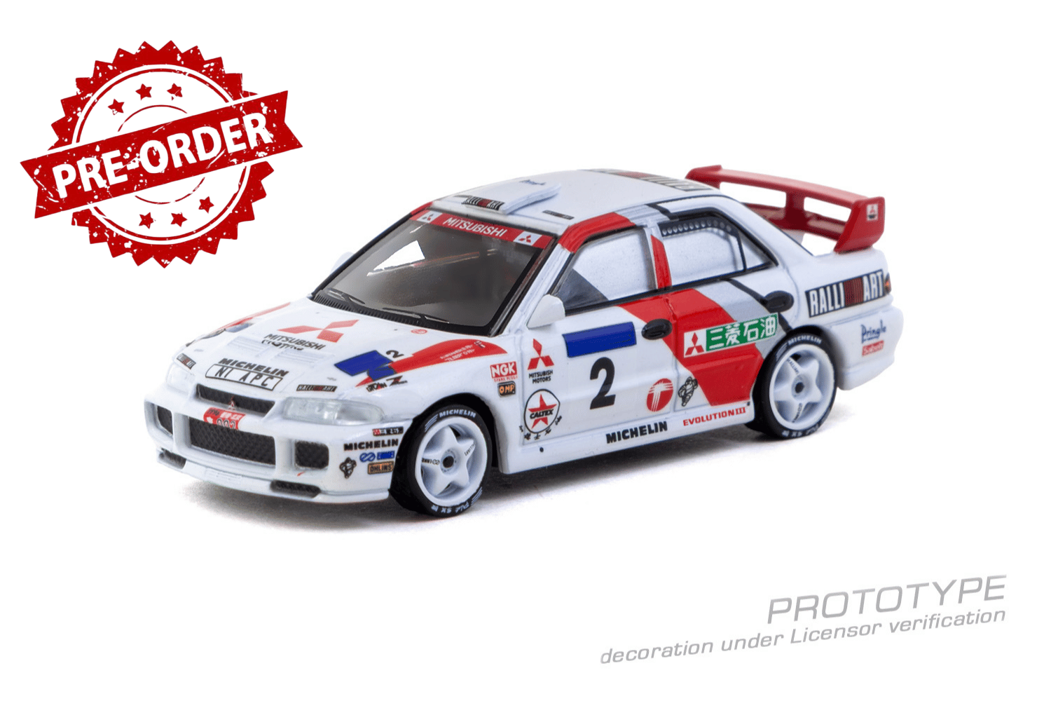 (Pre-order) Tarmac Works 1/64 Mitsubishi Lancer Evolution III Hong Kong 1996