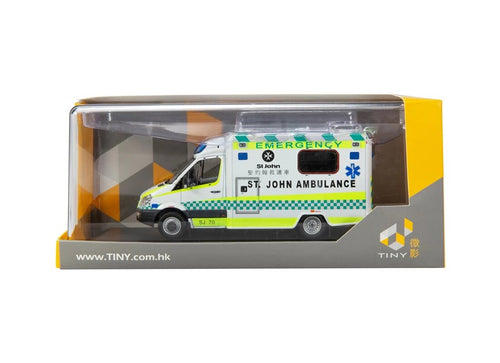 Load image into Gallery viewer, Tiny City Hobby 1/43 Mercedes-Benz Sprinter St. John Ambulance (SJ70) Model Car
