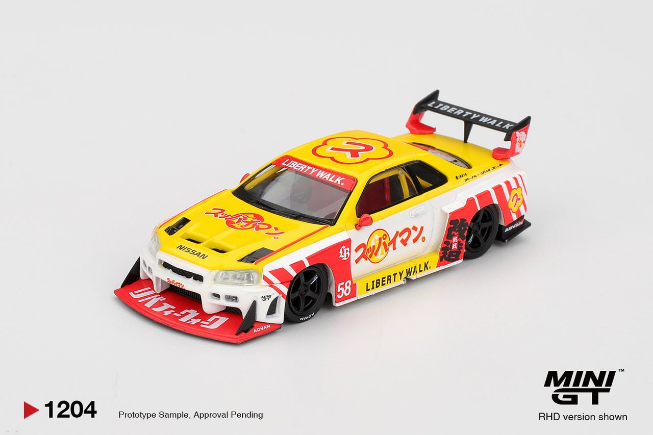 (Pre-order) MINI GT #1204 Nissan LB-ER34 Super Silhouette SKYLINE Suppaiman
