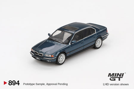 (Pre-order) Mini GT #894 BMW 750IL Sorrento Blue Metallic LHD Diecast Model Car