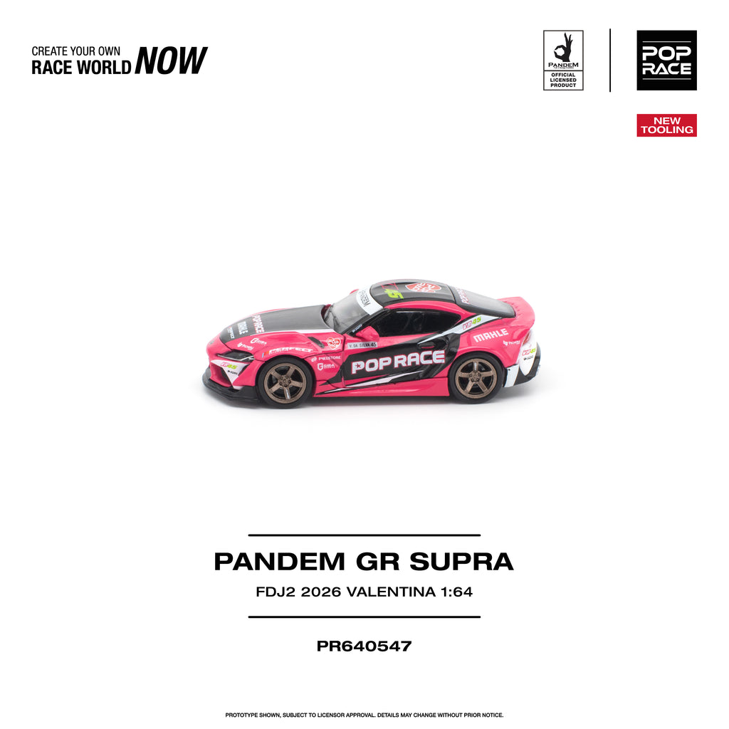 (Pre-order) POPRACE 1/64 - PANDEM GR SUPRA FDJ2 VALENTINA PIAZ Diecast Model Car