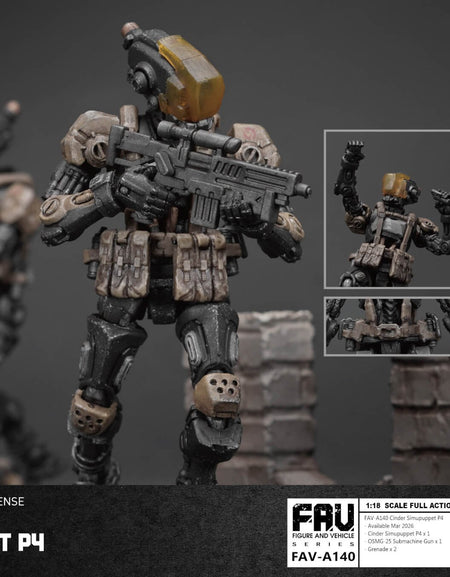 Acid Rain x Toy Alliance FAV-A140 Cinder Simupuppet P4 Action Figure Set