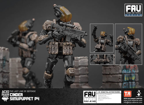 Load image into Gallery viewer, Acid Rain x Toy Alliance FAV-A140 Cinder Simupuppet P4 Action Figure Set
