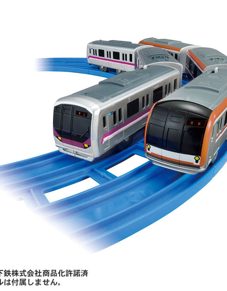 Takara Tomy Plarail Train Hanzomon + Yurakucho + Fukutoshin Line Double Set